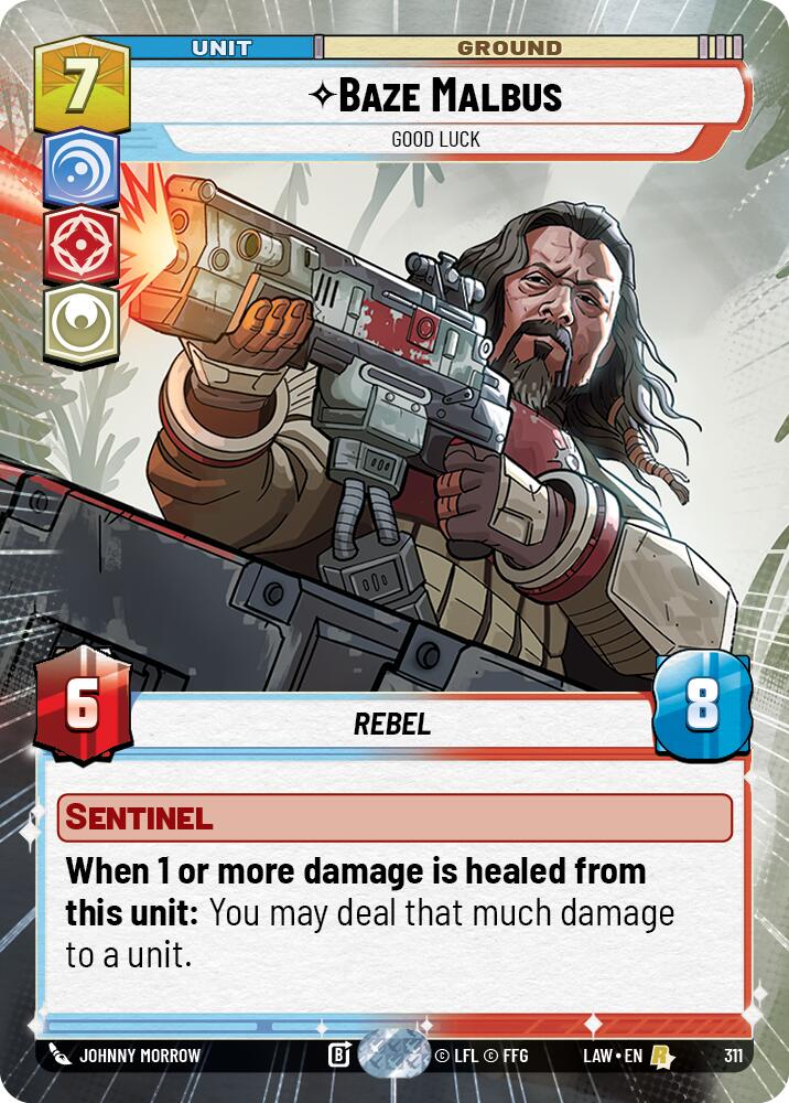 Baze Malbus - Good Luck (311) (Hyperspace) (311) [A Lawless Time] | Cards and Coasters CA