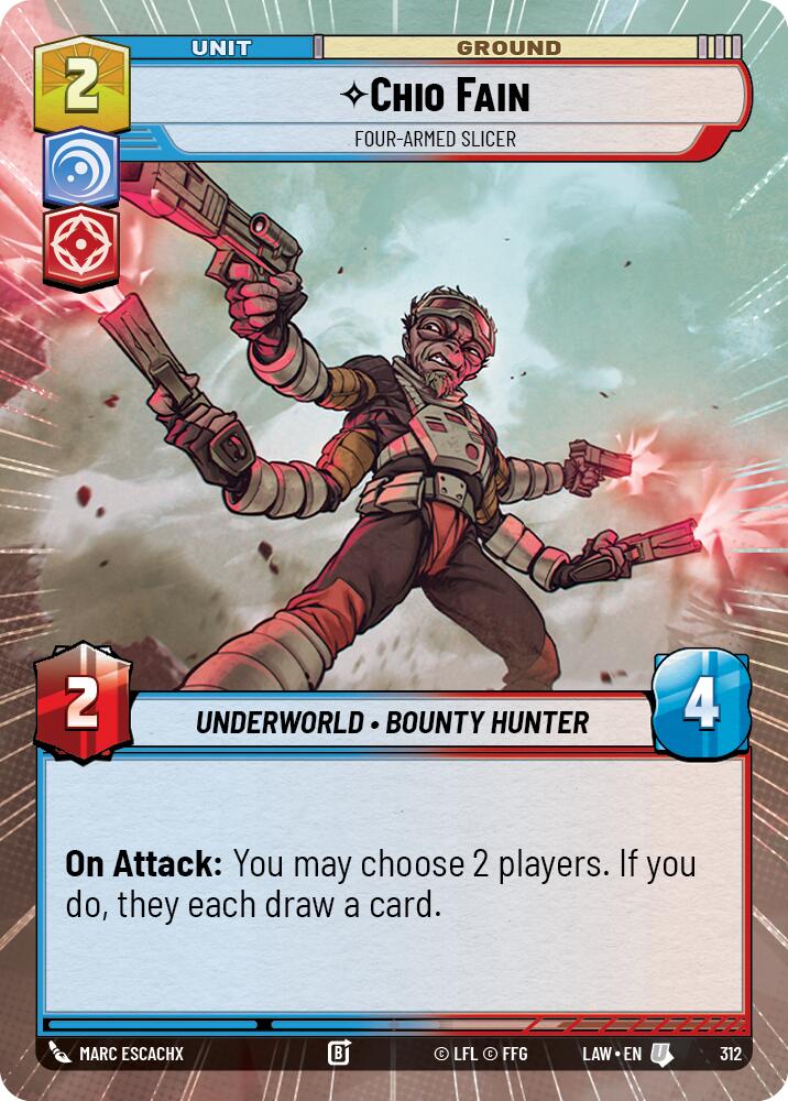 Chio Fain - Four-Armed Slicer (312) (Hyperspace) (312) [A Lawless Time] | Cards and Coasters CA