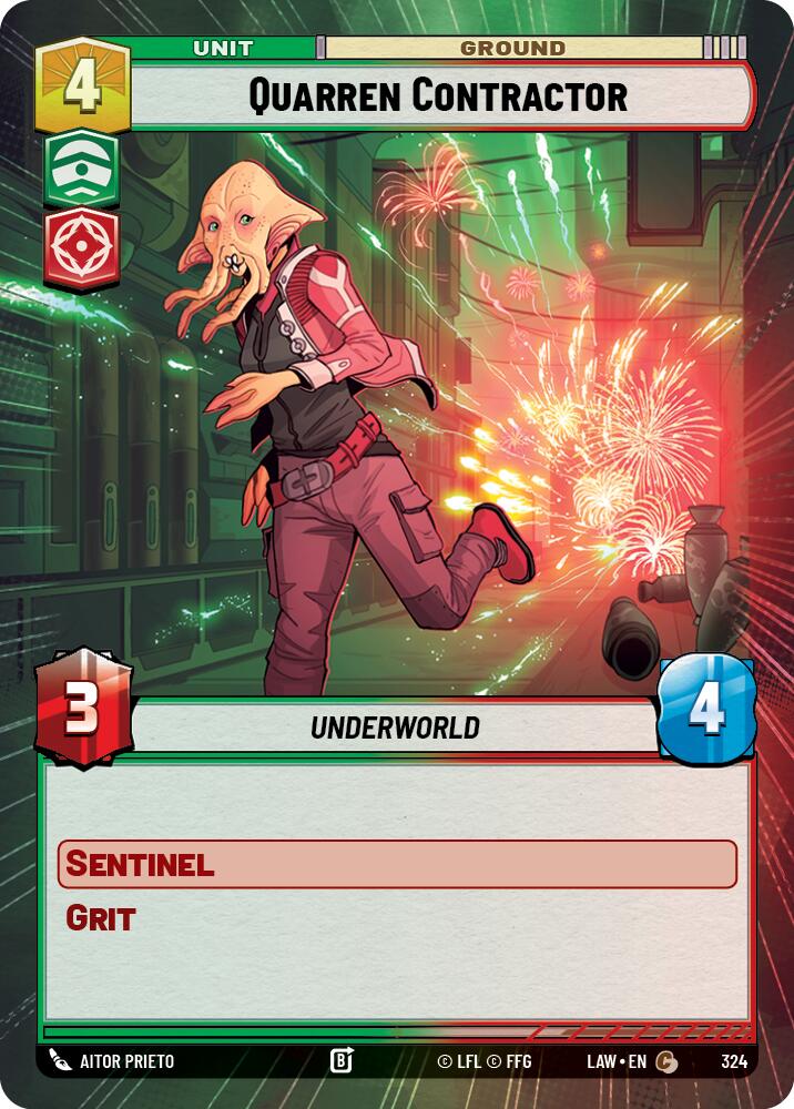 Quarren Contractor (324) (Hyperspace) (324) [A Lawless Time] | Cards and Coasters CA