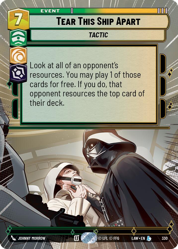 Tear This Ship Apart (330) (Hyperspace) (330) [A Lawless Time] | Cards and Coasters CA