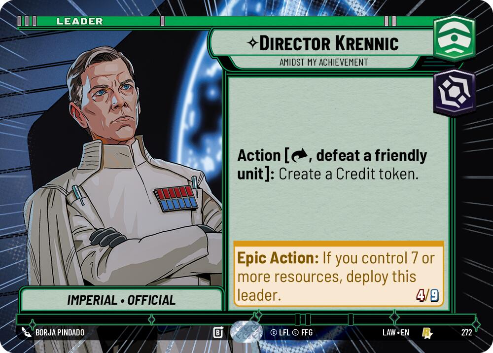 Director Krennic - Amidst My Achievement (Hyperspace) (272) (272) [A Lawless Time] | Cards and Coasters CA