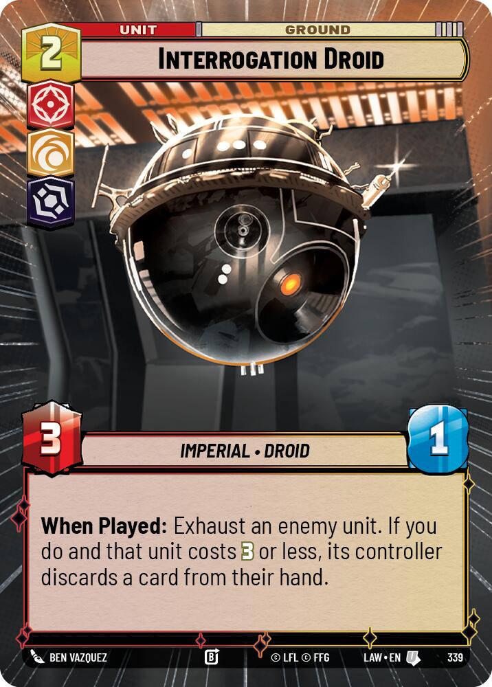 Interrogation Droid (339) (Hyperspace) (339) [A Lawless Time] | Cards and Coasters CA