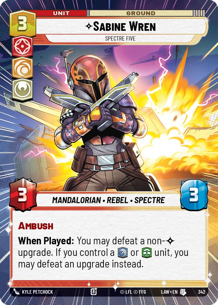 Sabine Wren - Spectre Five (342) (Hyperspace) (342) [A Lawless Time] | Cards and Coasters CA