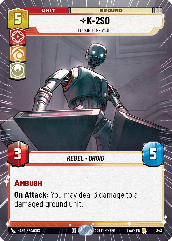 K-2S0 - Locking the Vault (343) (Hyperspace) (343) [A Lawless Time] | Cards and Coasters CA