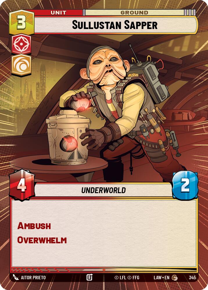 Sullustan Sapper (345) (Hyperspace) (345) [A Lawless Time] | Cards and Coasters CA