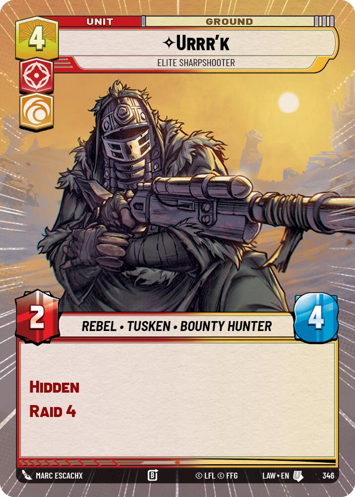 Urrr'k - Elite Sharpshooter (346) (Hyperspace) (346) [A Lawless Time] | Cards and Coasters CA
