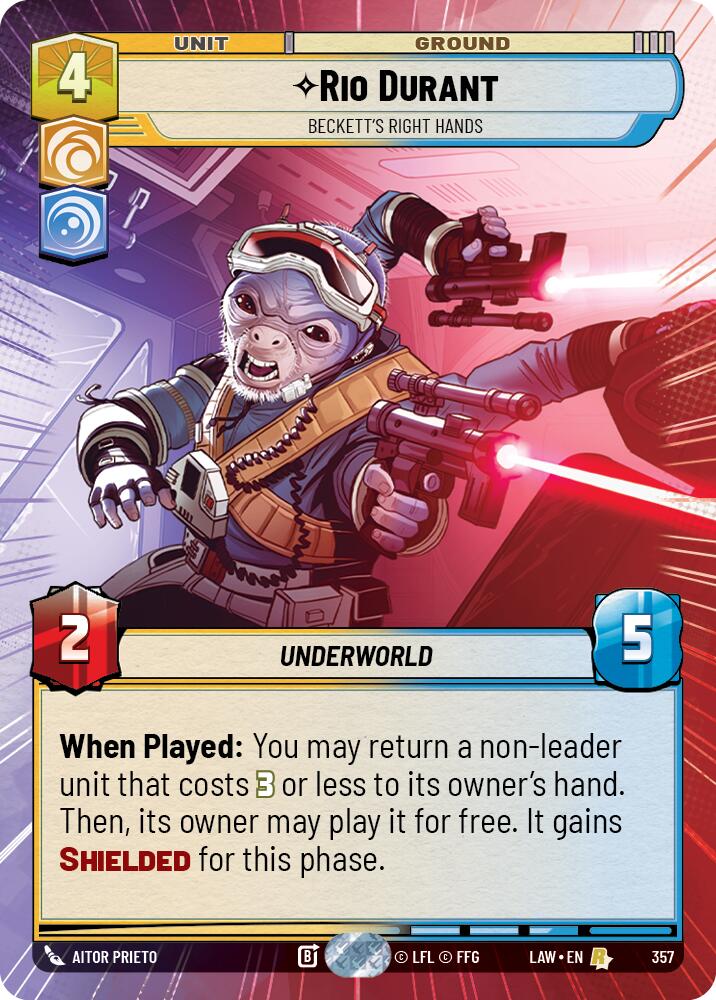 Rio Durant - Beckett's Right Hands (357) (Hyperspace) (357) [A Lawless Time] | Cards and Coasters CA