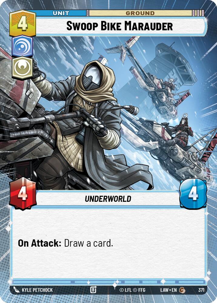 Swoop Bike Marauder (371) (Hyperspace) (371) [A Lawless Time] | Cards and Coasters CA