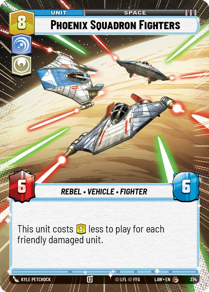 Phoenix Squadron Fighters (374) (Hyperspace) (374) [A Lawless Time] | Cards and Coasters CA