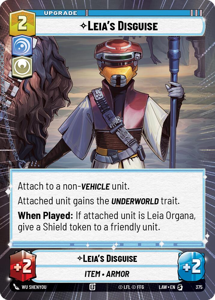 Leia's Disguise (375) (Hyperspace) (375) [A Lawless Time] | Cards and Coasters CA