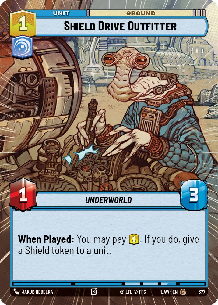 Shield Drive Outfitter (377) (Hyperspace) (377) [A Lawless Time] | Cards and Coasters CA