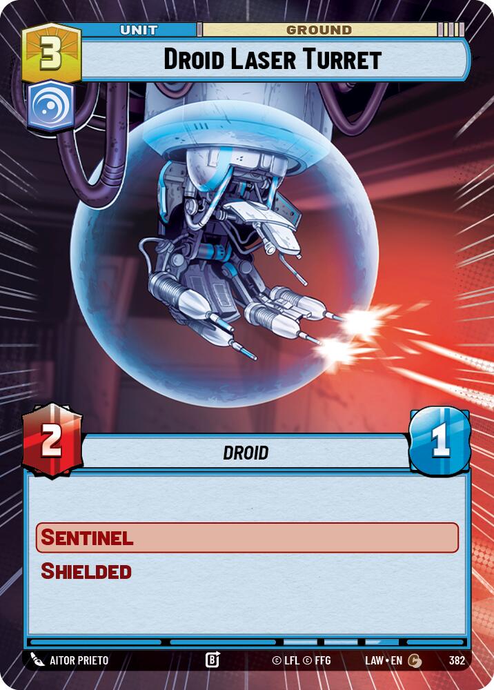 Droid Laser Turret (382) (Hyperspace) (382) [A Lawless Time] | Cards and Coasters CA