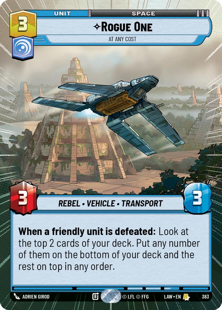 Rogue One - At Any Cost (383) (Hyperspace) (383) [A Lawless Time] | Cards and Coasters CA