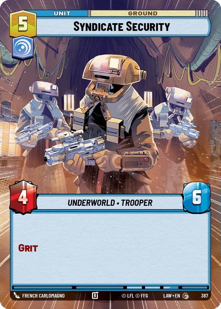Syndicate Security (387) (Hyperspace) (387) [A Lawless Time] | Cards and Coasters CA