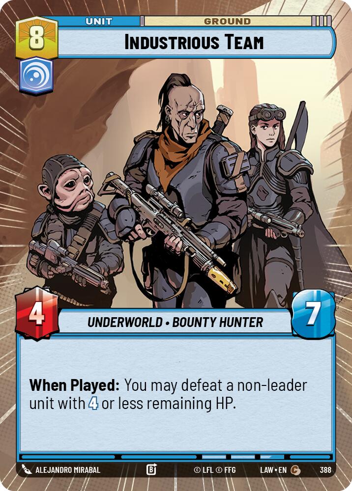 Industrious Team (388) (Hyperspace) (388) [A Lawless Time] | Cards and Coasters CA