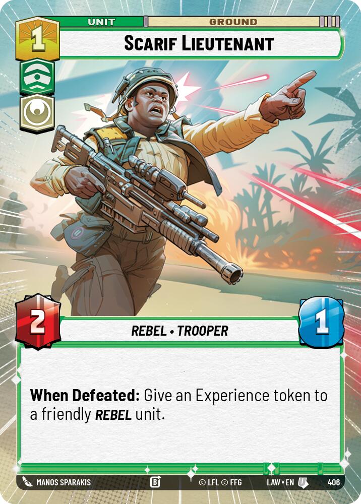 Scarif Lieutenant (406) (Hyperspace) (406) [A Lawless Time] | Cards and Coasters CA