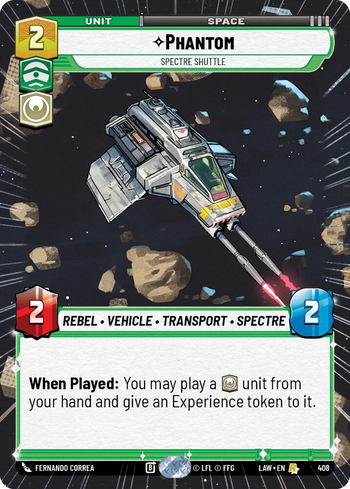 Phantom - Spectre Shuttle (408) (Hyperspace) (408) [A Lawless Time] | Cards and Coasters CA