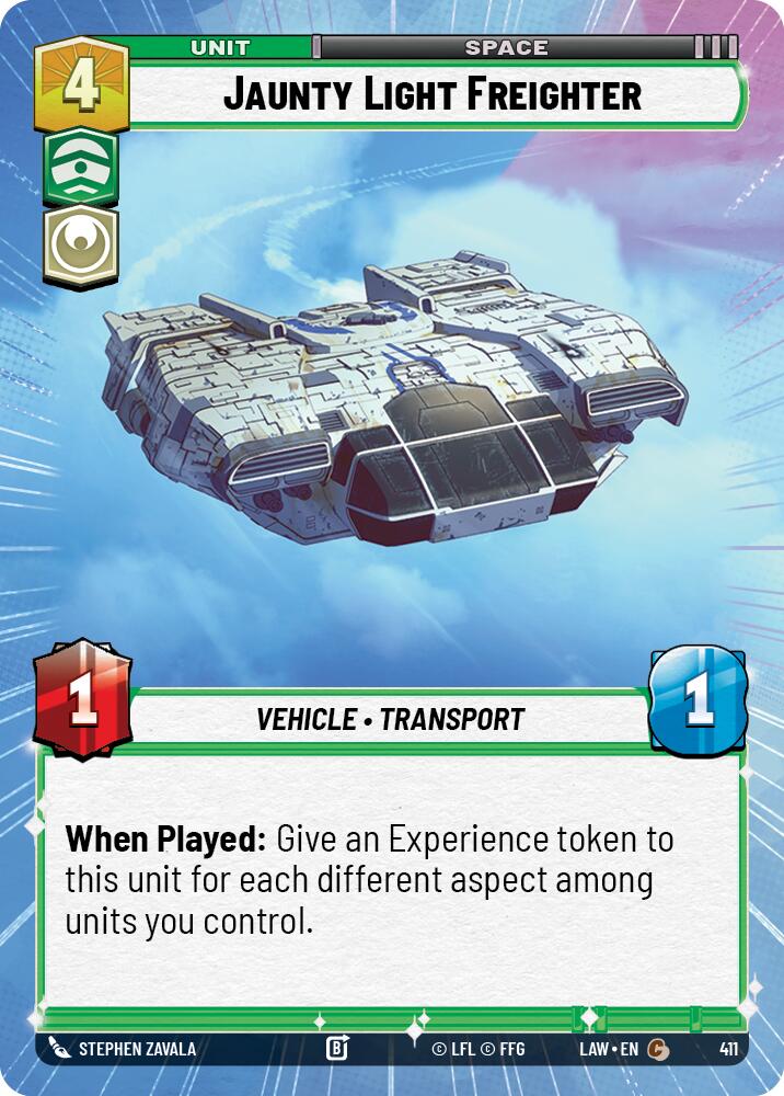 Jaunty Light Frieghter (411) (Hyperspace) (411) [A Lawless Time] | Cards and Coasters CA