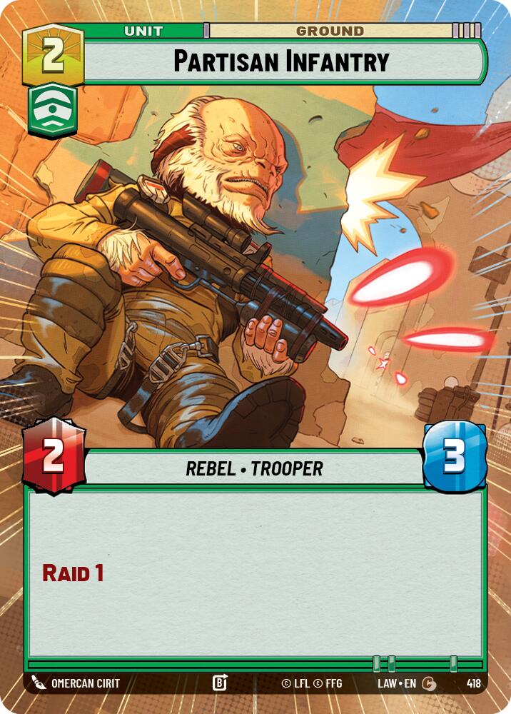 Partisan Infantry (418) (Hyperspace) (418) [A Lawless Time] | Cards and Coasters CA
