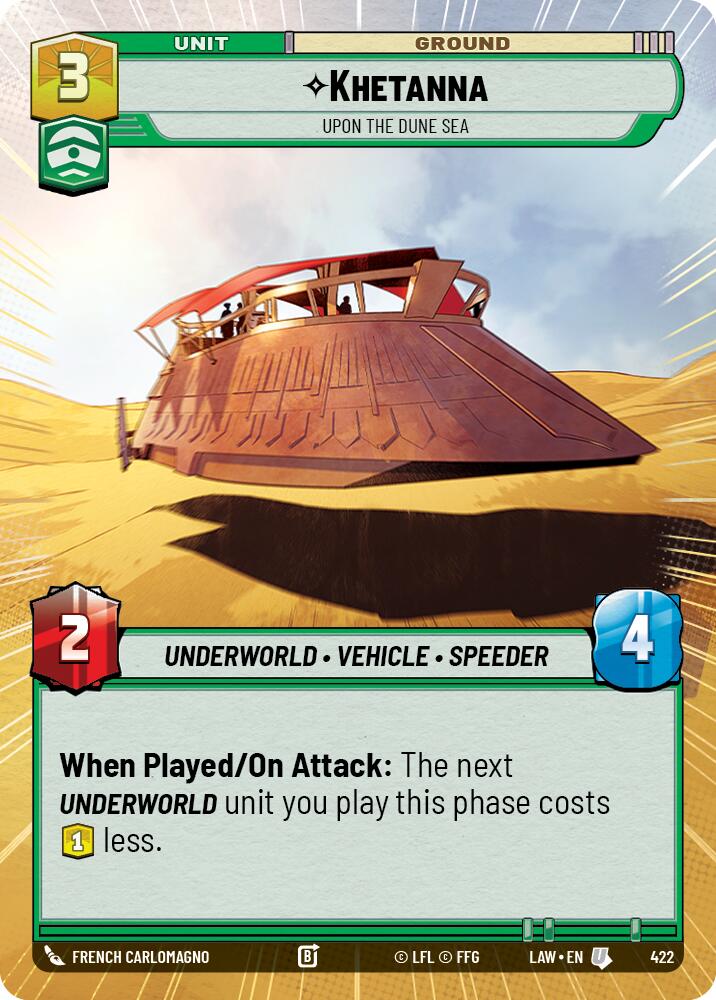 Khetanna - Upon the Dune Sea (422) (Hyperspace) (422) [A Lawless Time] | Cards and Coasters CA