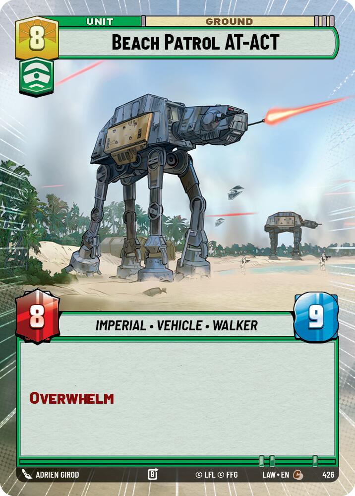 Beach Patrol AT-ACT (426) (Hyperspace) (426) [A Lawless Time] | Cards and Coasters CA