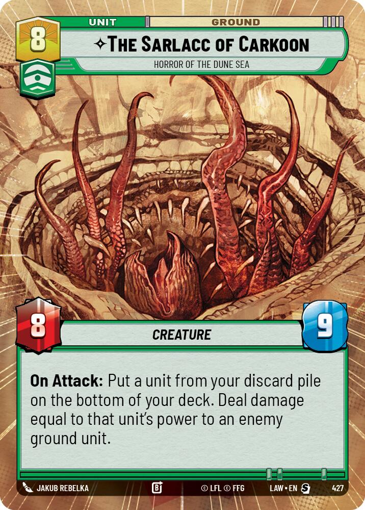 The Sarlacc of Carkoon - Horror of the Dune Sea (427) (Hyperspace) (427) [A Lawless Time] | Cards and Coasters CA