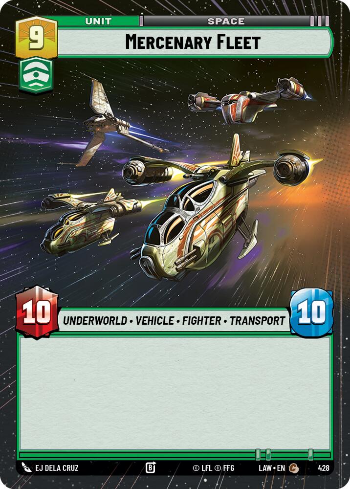 Mercenary Fleet (428) (Hyperspace) (428) [A Lawless Time] | Cards and Coasters CA
