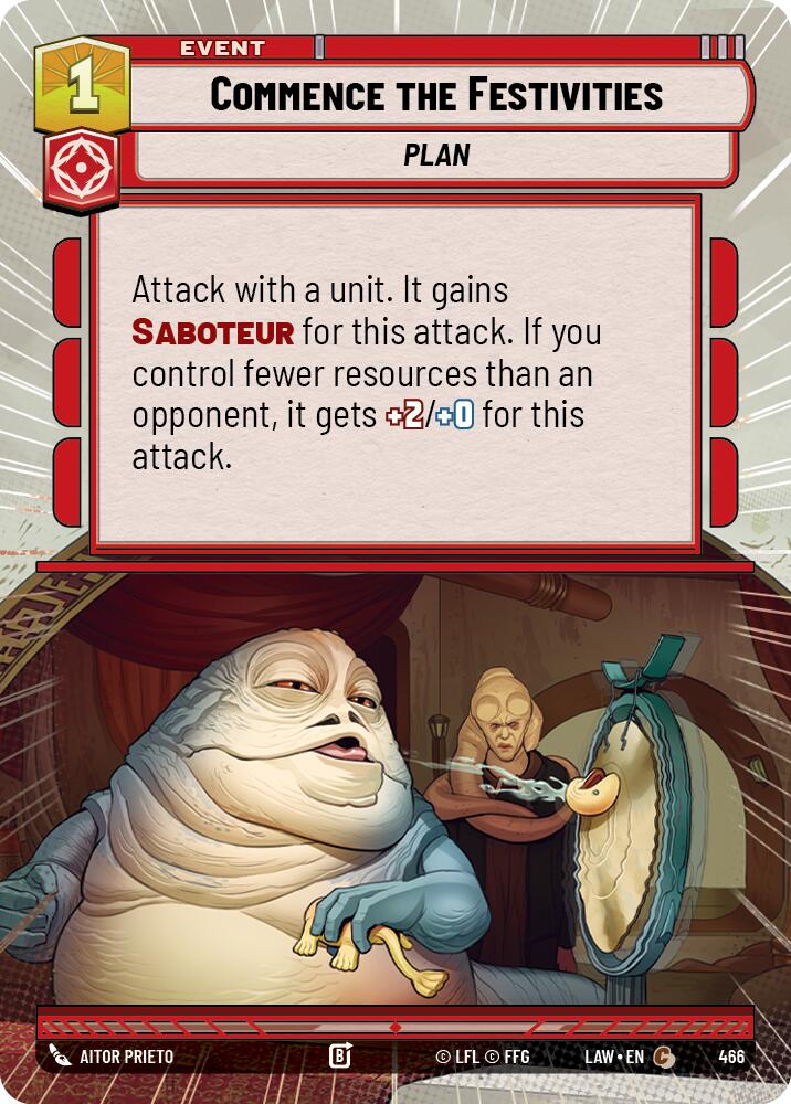 Commence the Festivities (466) (Hyperspace) (466) [A Lawless Time] | Cards and Coasters CA