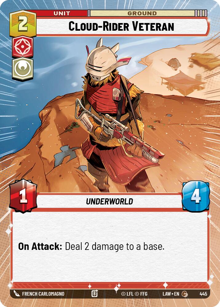 Cloud-Rider Veteran (445) (Hyperspace) (445) [A Lawless Time] | Cards and Coasters CA