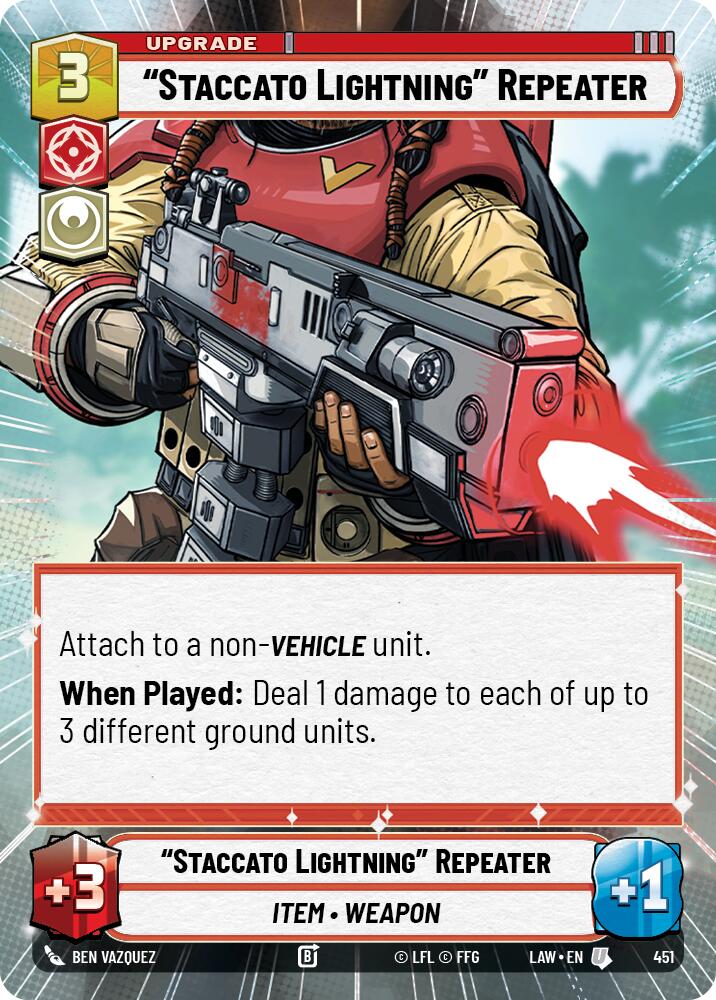 Staccato Lightning Repeater (451) (Hyperspace) (451) [A Lawless Time] | Cards and Coasters CA