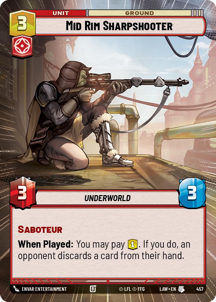 Mid Rim Sharpshooter (457) (Hyperspace) (457) [A Lawless Time] | Cards and Coasters CA