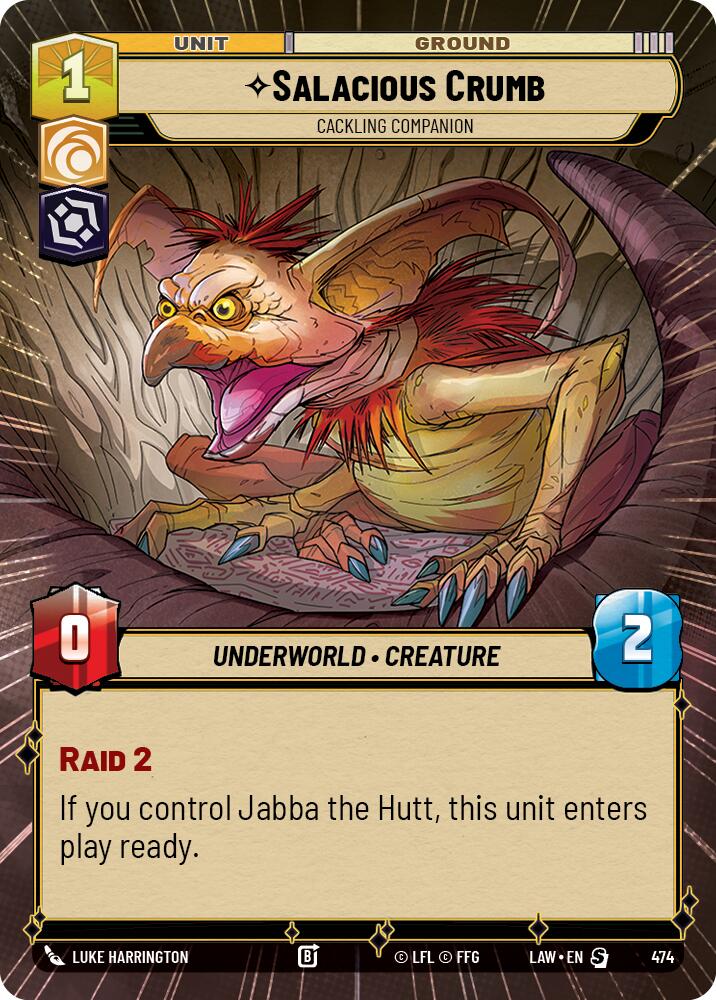Salacious Crumb - Cackling Companion (474) (Hyperspace) (474) [A Lawless Time] | Cards and Coasters CA