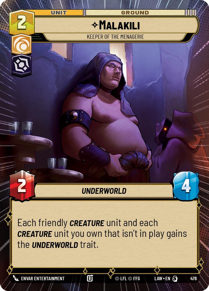 Malakili - Keeper of the Menagerie (476) (Hyperspace) (476) [A Lawless Time] | Cards and Coasters CA