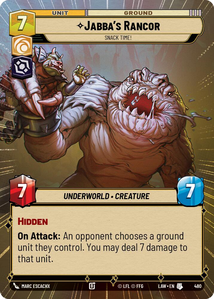 Jabba's Rancor - Snack Time! (480) (Hyperspace) (480) [A Lawless Time] | Cards and Coasters CA
