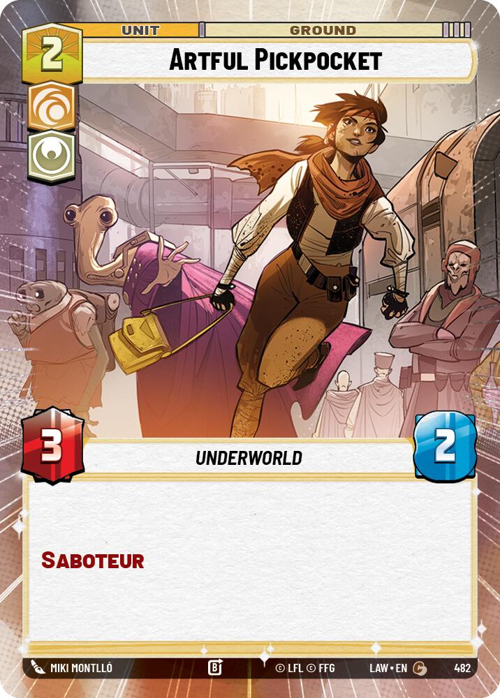 Artful Pickpocket (482) (Hyperspace) (482) [A Lawless Time] | Cards and Coasters CA