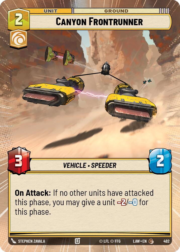 Canyon Frontrunner (492) (Hyperspace) (492) [A Lawless Time] | Cards and Coasters CA