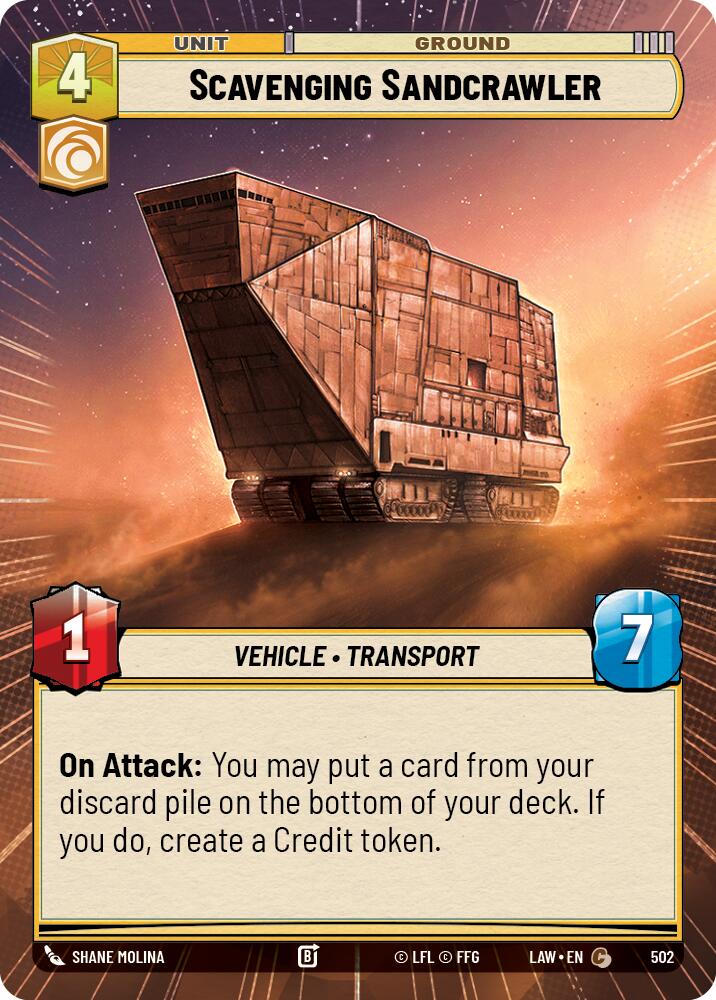 Scavenging Sandcrawler (502) (Hyperspace) (502) [A Lawless Time] | Cards and Coasters CA