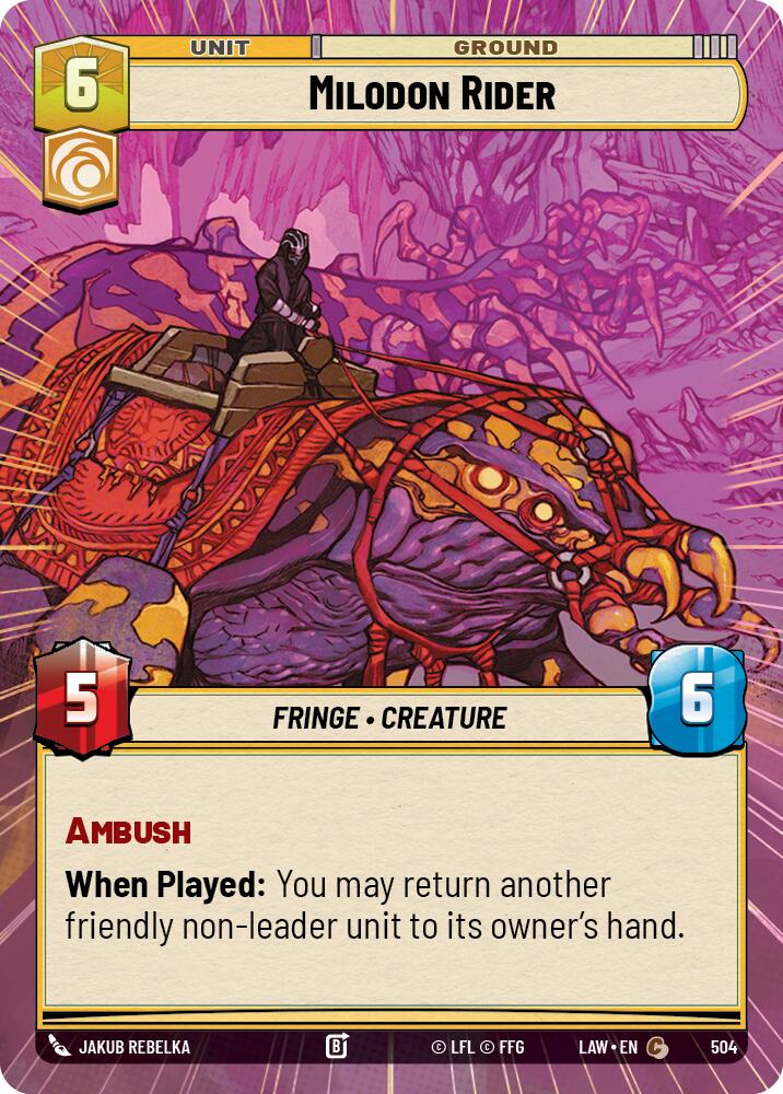 Milodon Rider (504) (Hyperspace) (504) [A Lawless Time] | Cards and Coasters CA