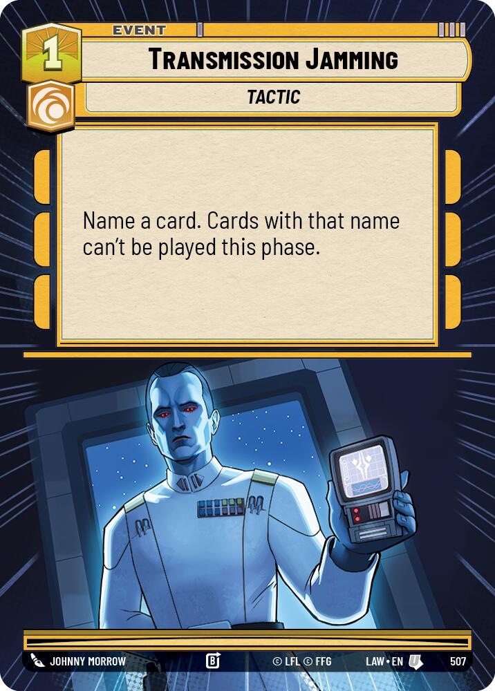 Transmission Jamming (507) (Hyperspace) (507) [A Lawless Time] | Cards and Coasters CA