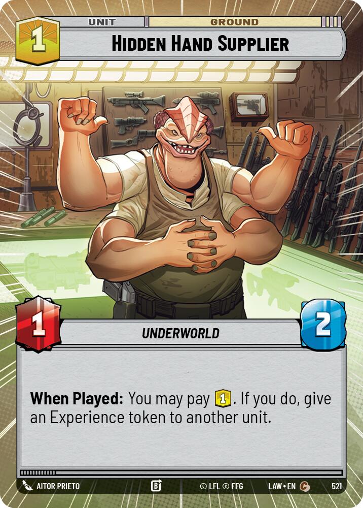 Hidden Hand Supplier (521) (Hyperspace) (521) [A Lawless Time] | Cards and Coasters CA