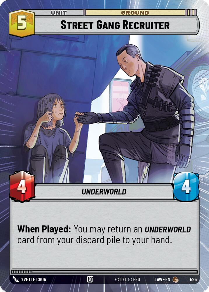 Street Gang Recruiter (525) (Hyperspace) (525) [A Lawless Time] | Cards and Coasters CA