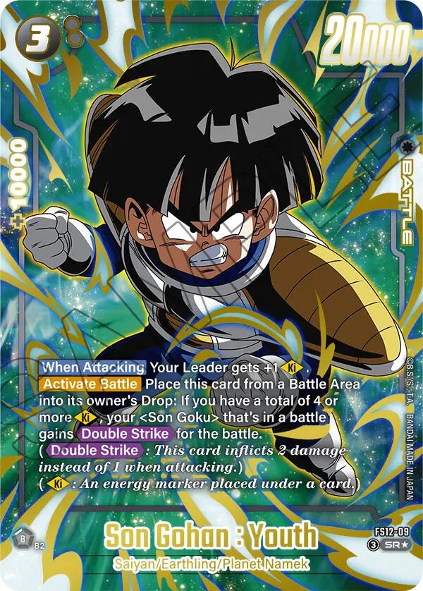 Son Gohan : Youth (FS12-09) (Gold) [Starter Deck EX: The Beat of Ki] | Cards and Coasters CA