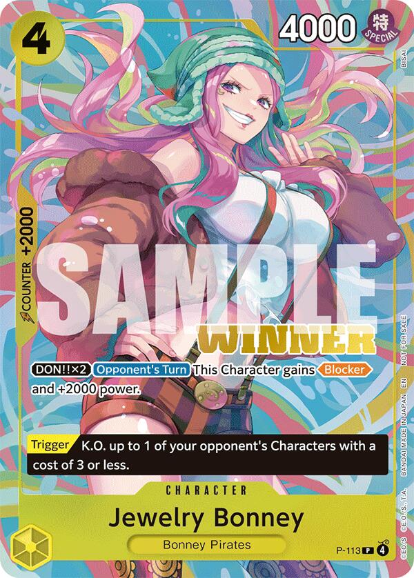 Jewelry Bonney (Heroines Battle Winner Pack) [One Piece Promotion Cards] | Cards and Coasters CA