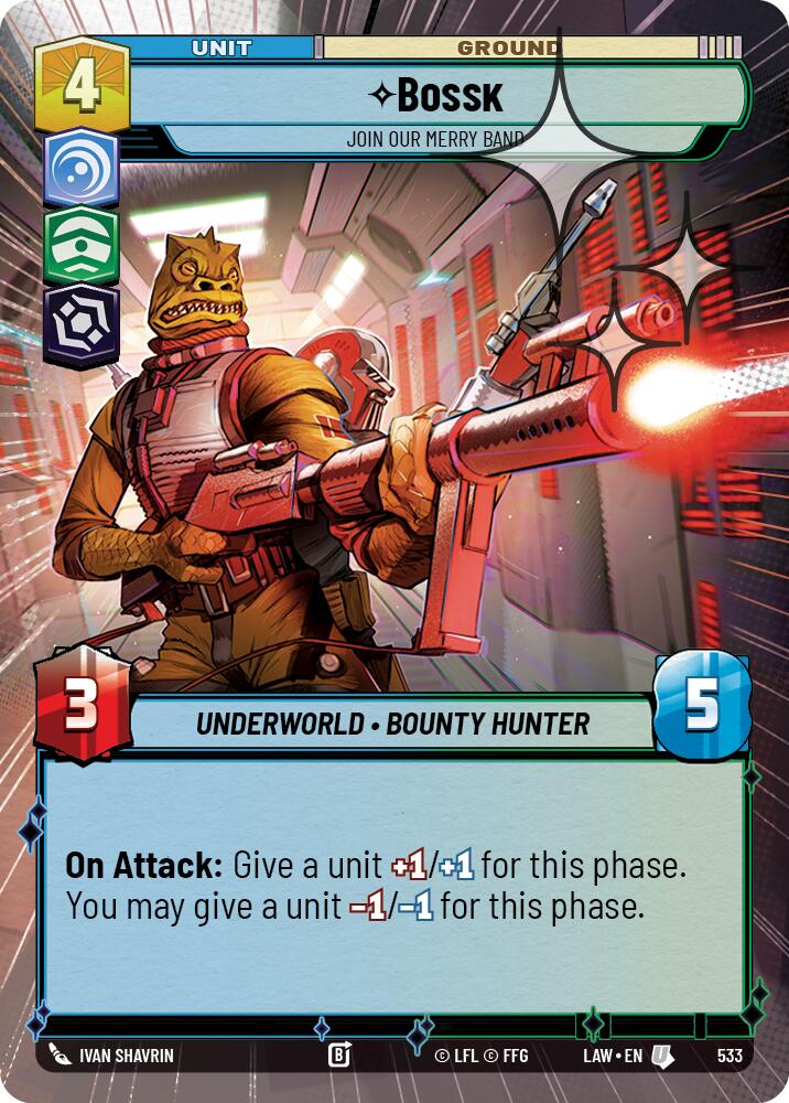 Bossk - Join Our Merry Band (533) (Hyperspace Foil) (533) [A Lawless Time] | Cards and Coasters CA