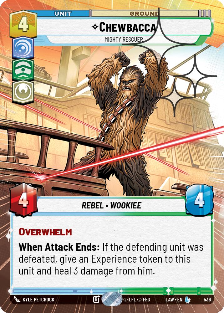 Chewbacca - Mighty Rescuer (536) (Hyperspace Foil) (536) [A Lawless Time] | Cards and Coasters CA
