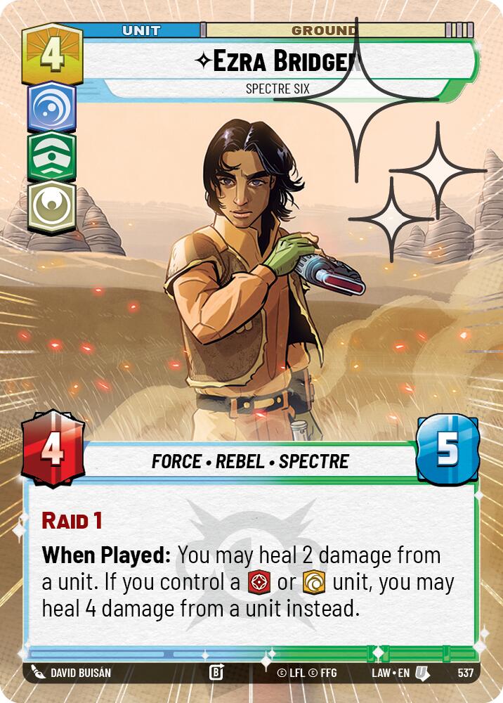 Ezra Bridger - Spectre Six (537) (Hyperspace Foil) (537) [A Lawless Time] | Cards and Coasters CA
