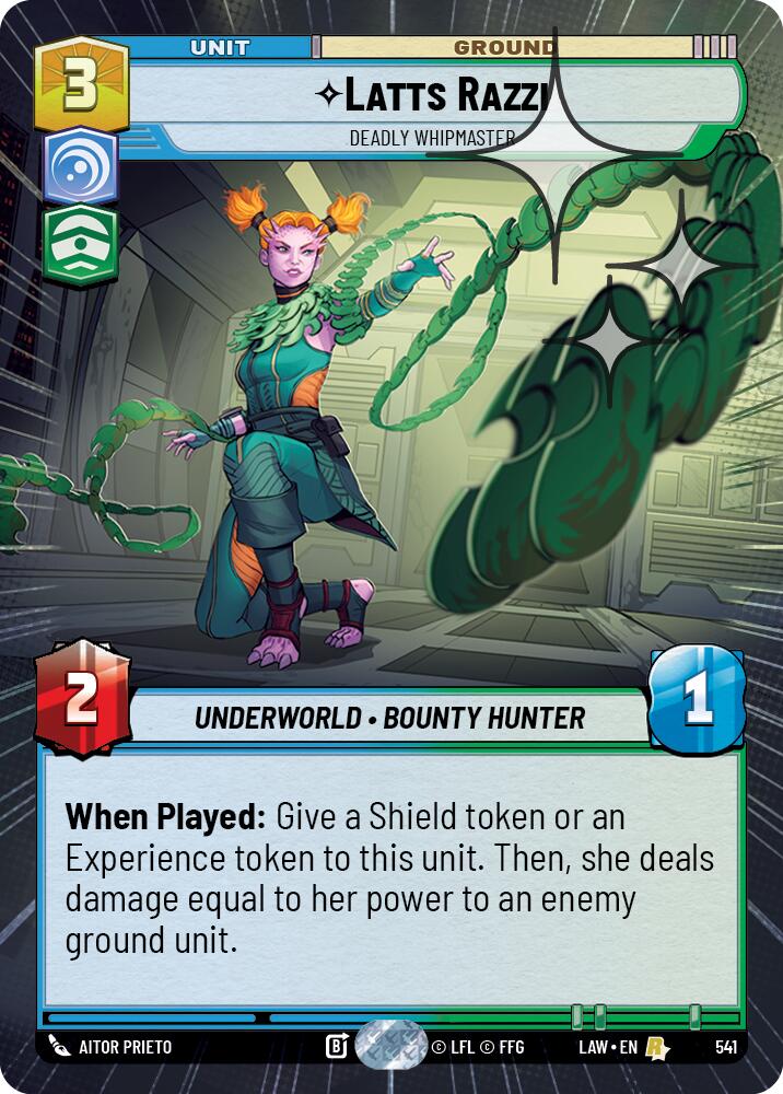 Latts Razzi - Deadly Whipmaster (541) (Hyperspace Foil) (541) [A Lawless Time] | Cards and Coasters CA