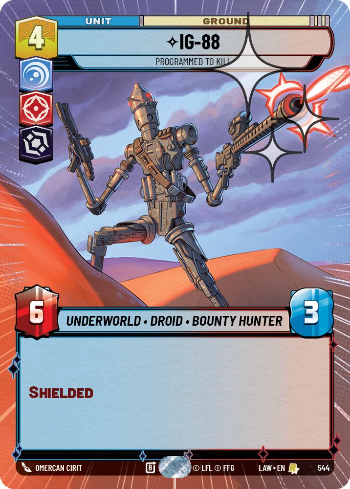 IG-88 - Programmed to Kill (544) (Hyperspace Foil) (544) [A Lawless Time] | Cards and Coasters CA