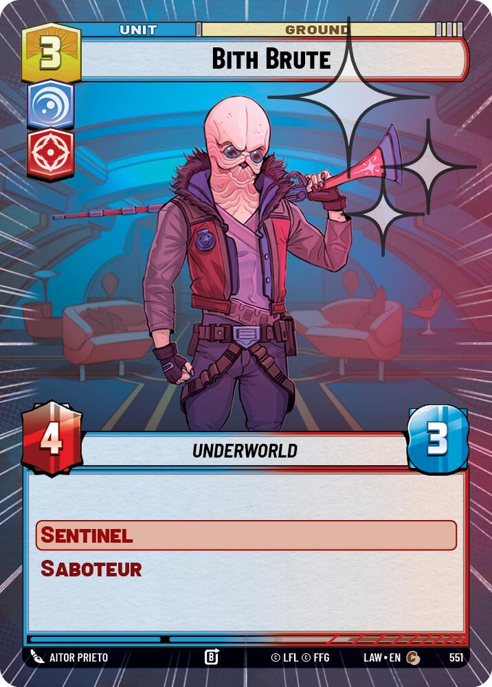 Bith Brute (551) (Hyperspace Foil) (551) [A Lawless Time] | Cards and Coasters CA