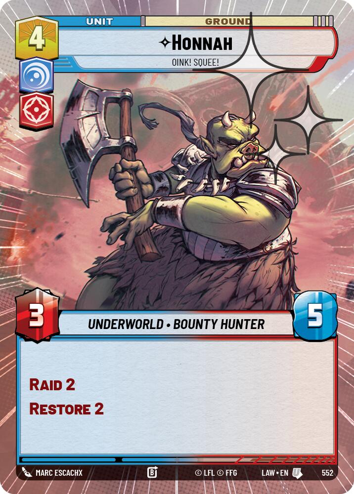 Honnah - Oink! Squee! (552) (Hyperspace Foil) (552) [A Lawless Time] | Cards and Coasters CA